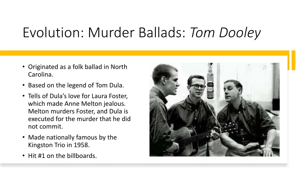 evolution murder ballads tom dooley