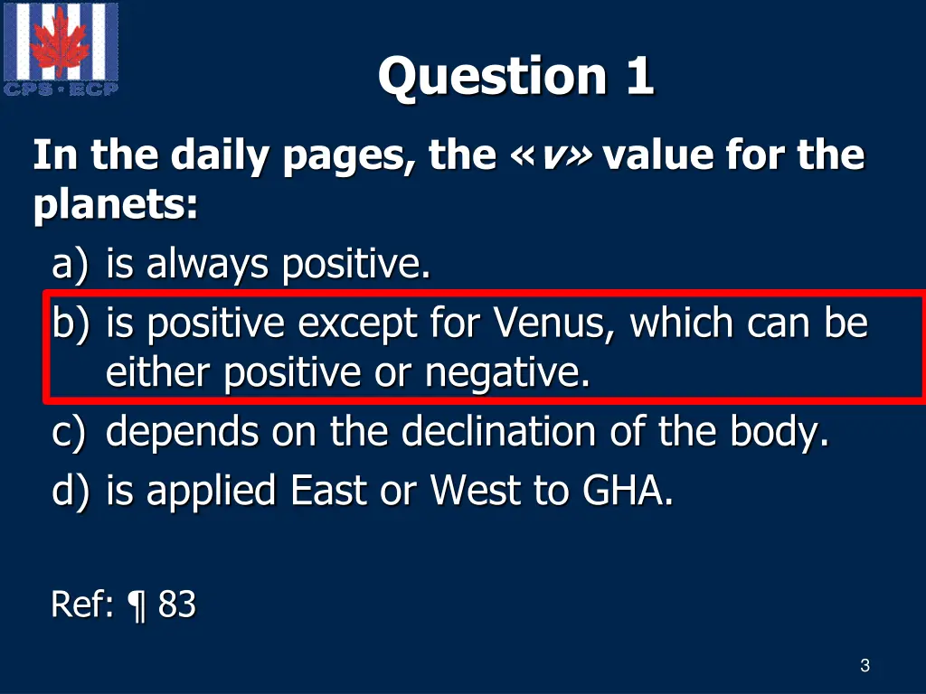 question 1