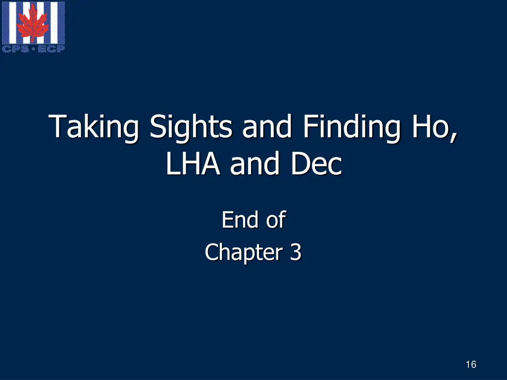 taking sights and finding ho lha and dec 1