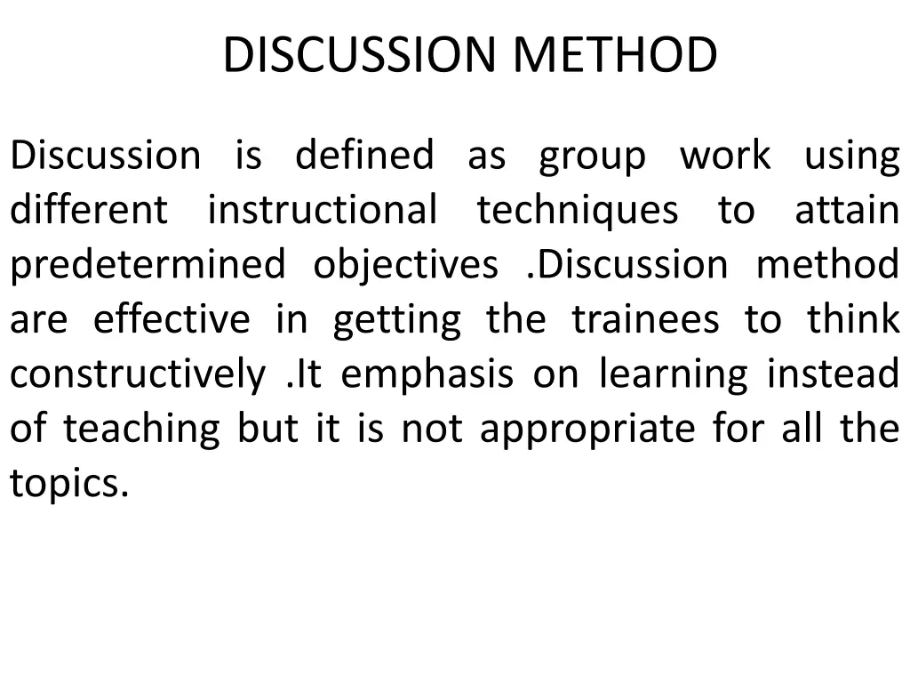 discussion method