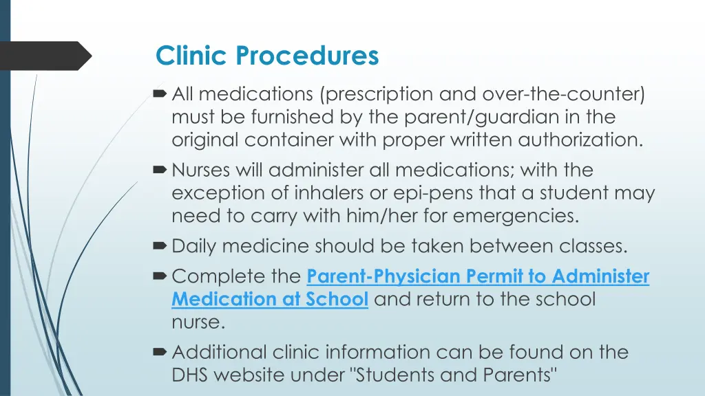 clinic procedures