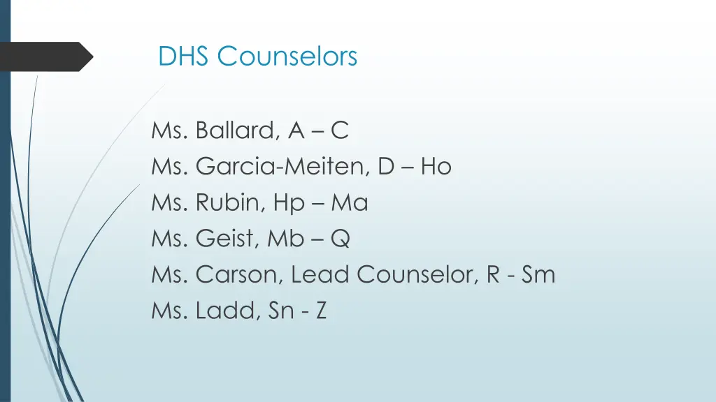 dhs counselors