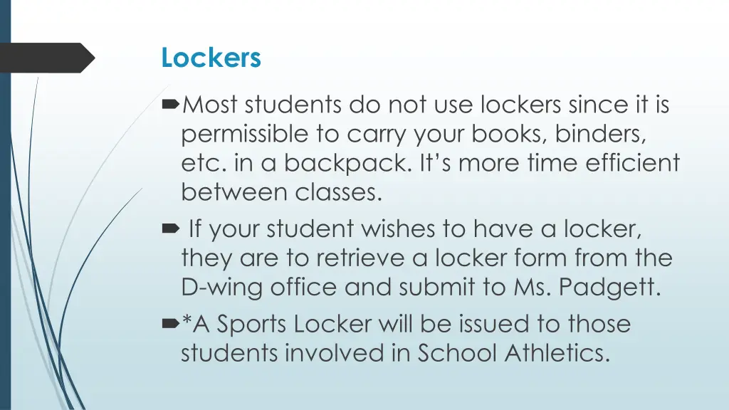 lockers