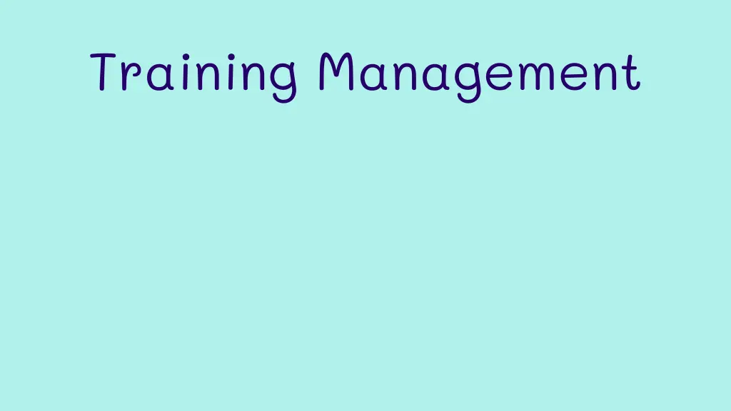 training management