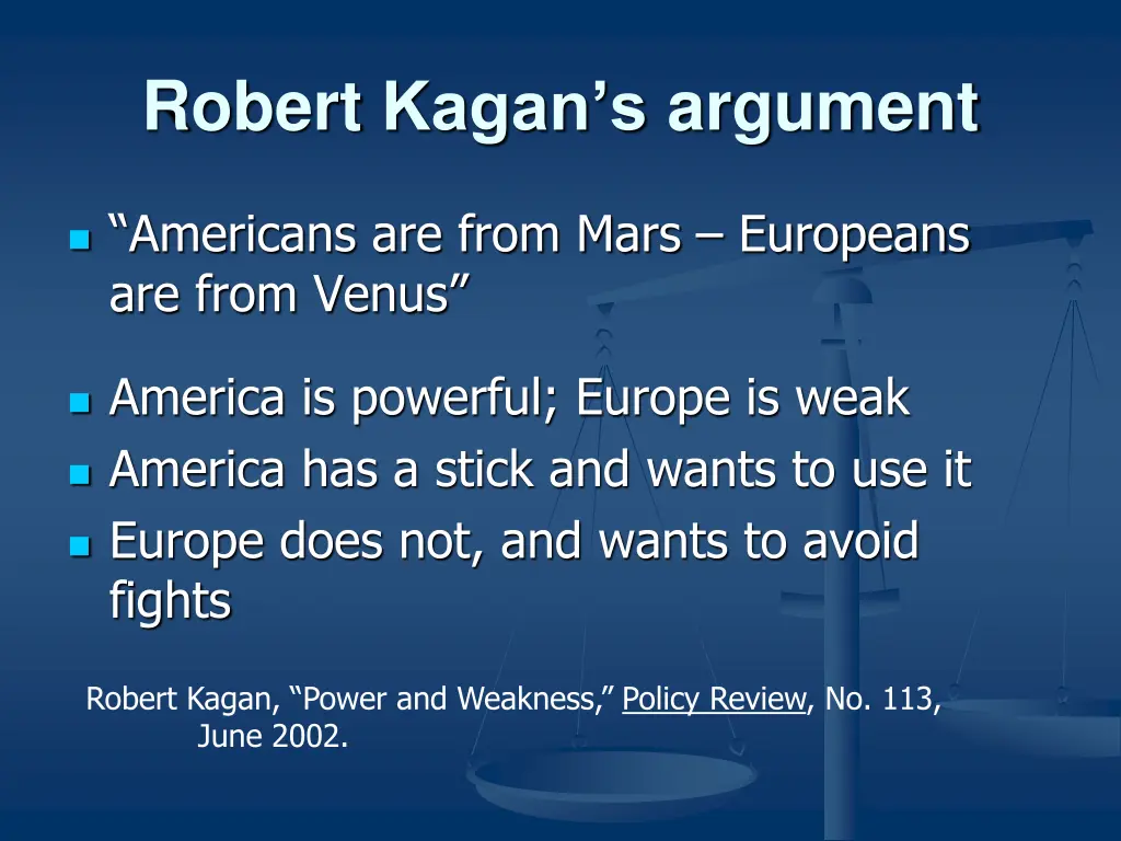 robert kagan s argument