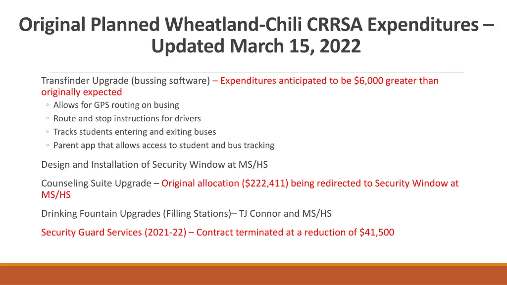 original planned wheatland chili crrsa