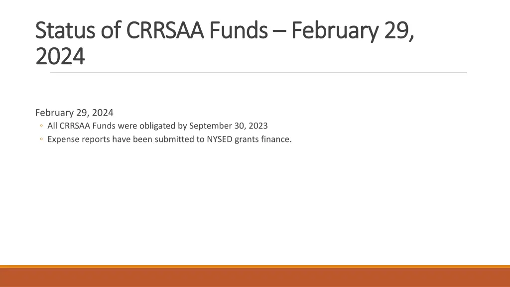 status of crrsaa funds status of crrsaa funds