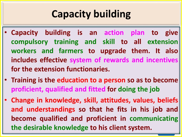 capacity building