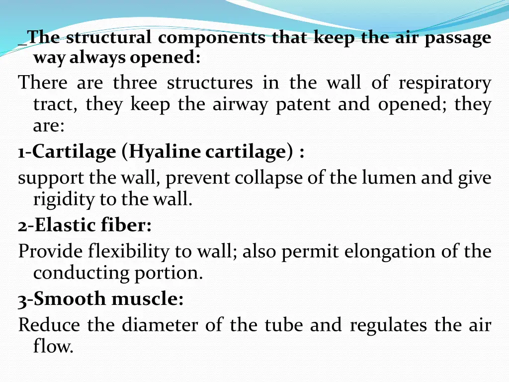 the structural components that keep