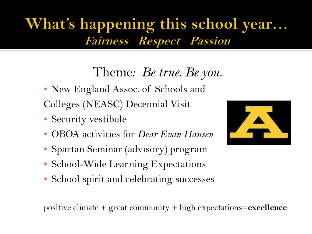 theme be true be you new england assoc of schools