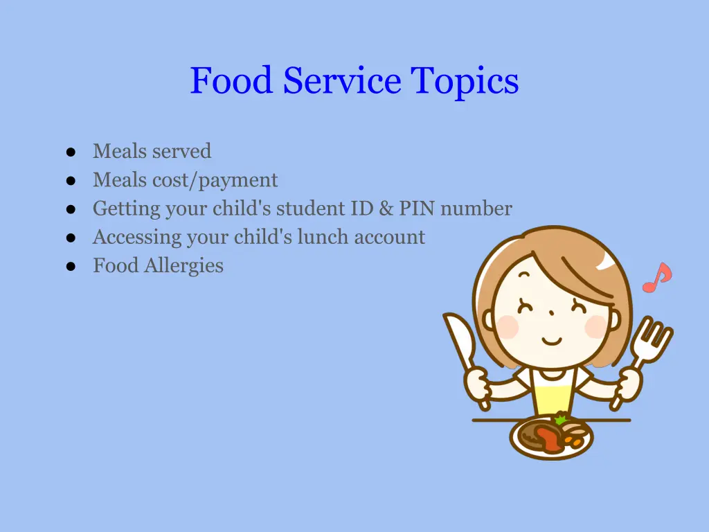 food service topics