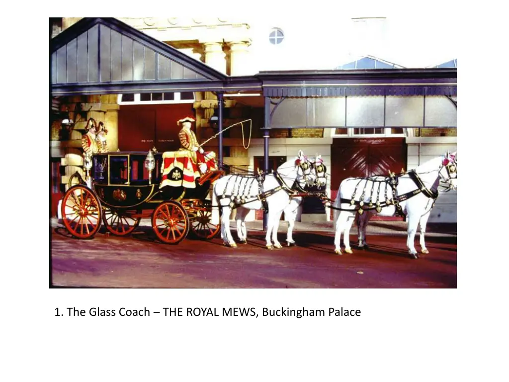 1 the glass coach the royal mews buckingham palace