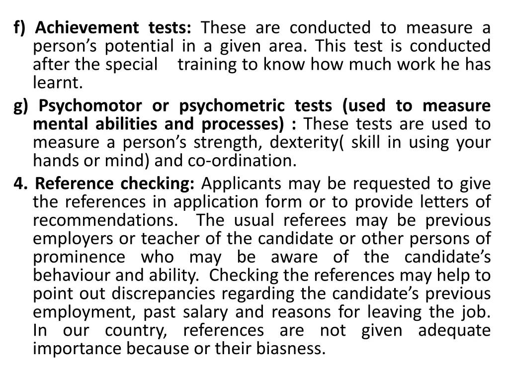 f achievement tests these are conducted