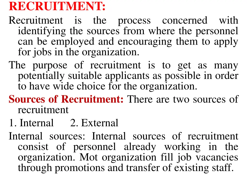 recruitment recruitment identifying the sources