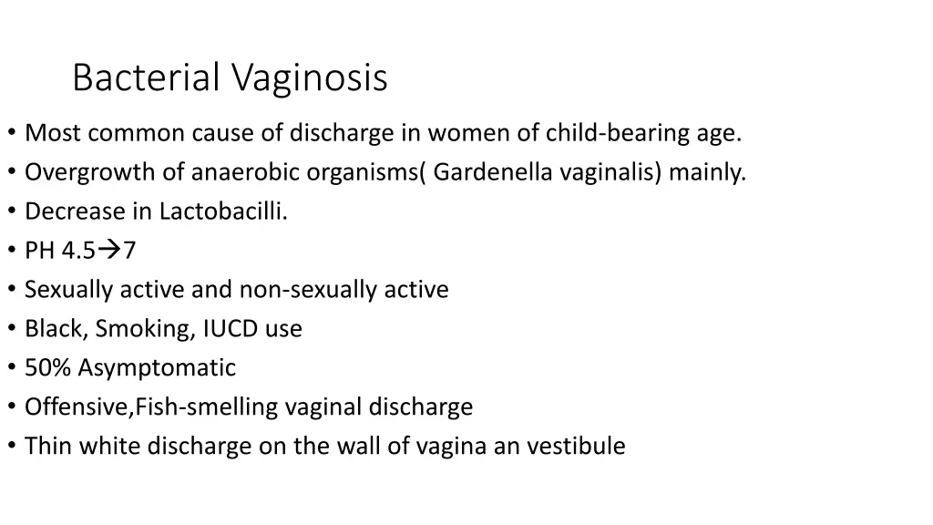 bacterial vaginosis