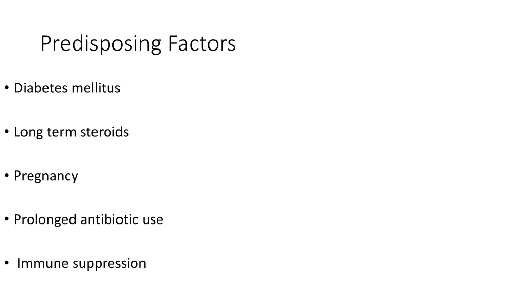 predisposing factors