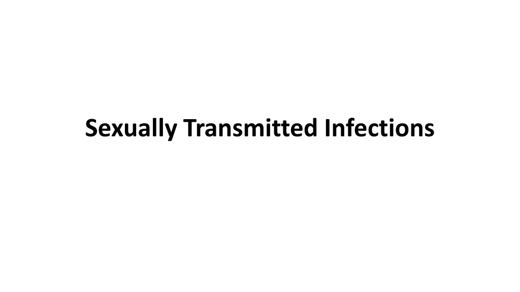 sexually transmitted infections