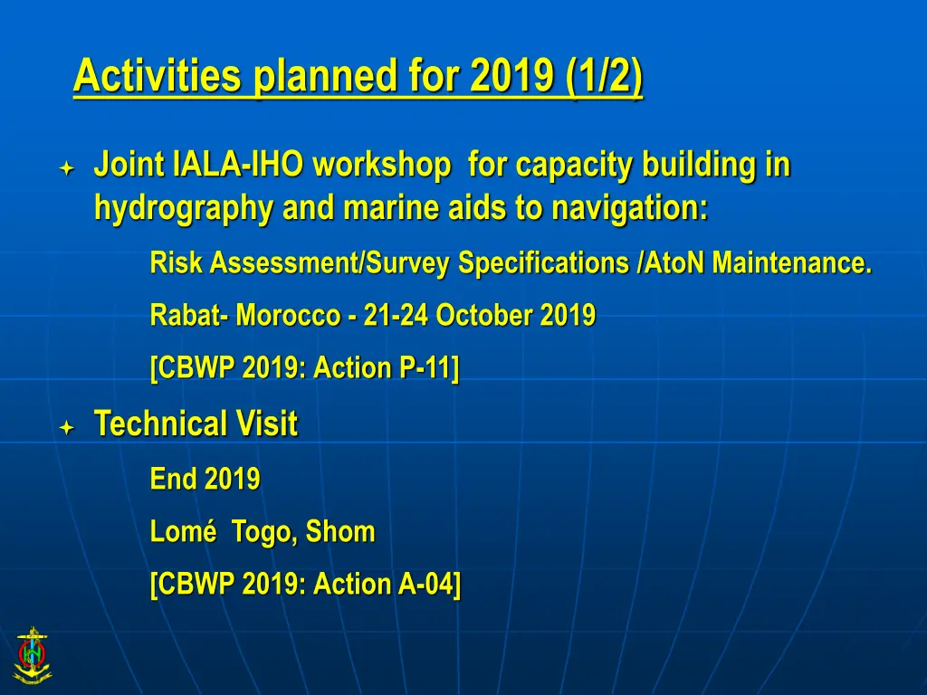 activities planned for 2019 1 2