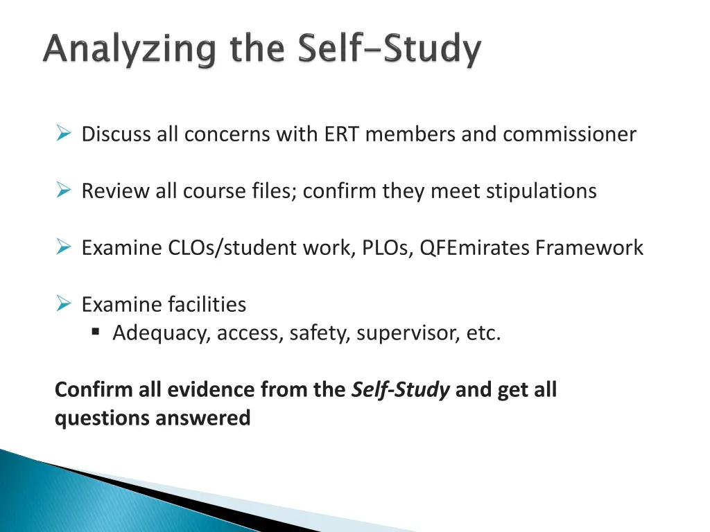 discuss all concerns with ert members