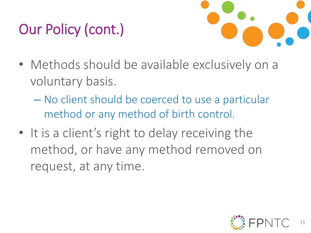 our policy cont our policy cont