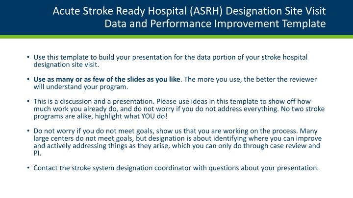 acute stroke ready hospital asrh designation site