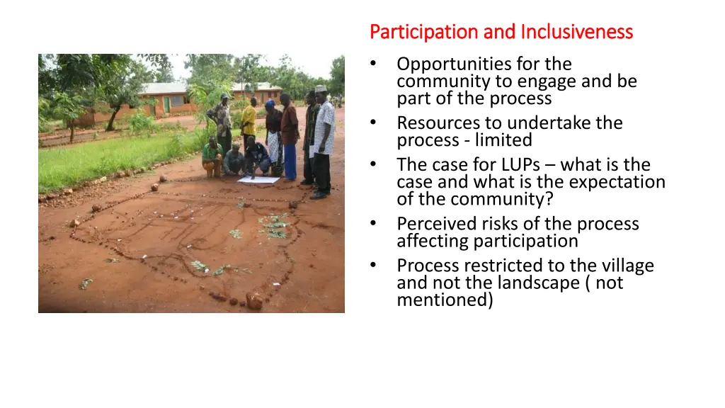 participation and inclusiveness participation