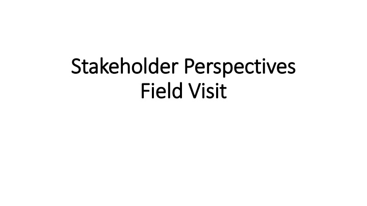 stakeholder perspectives stakeholder perspectives