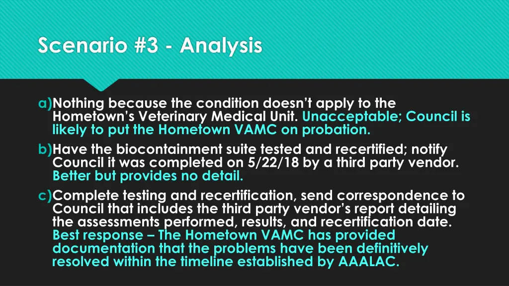 scenario 3 analysis