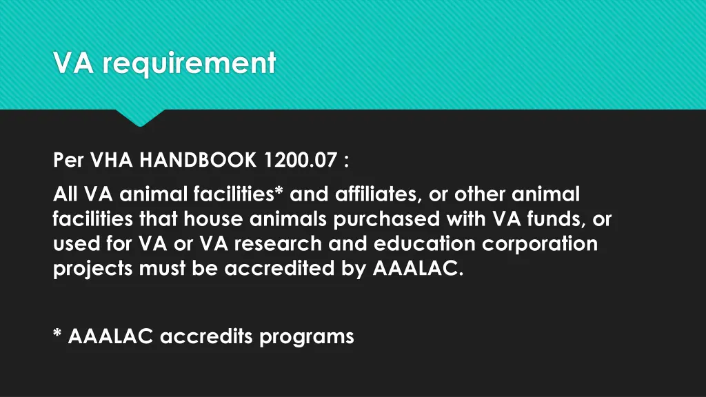 va requirement