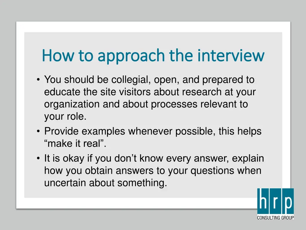 how to approach the interview how to approach