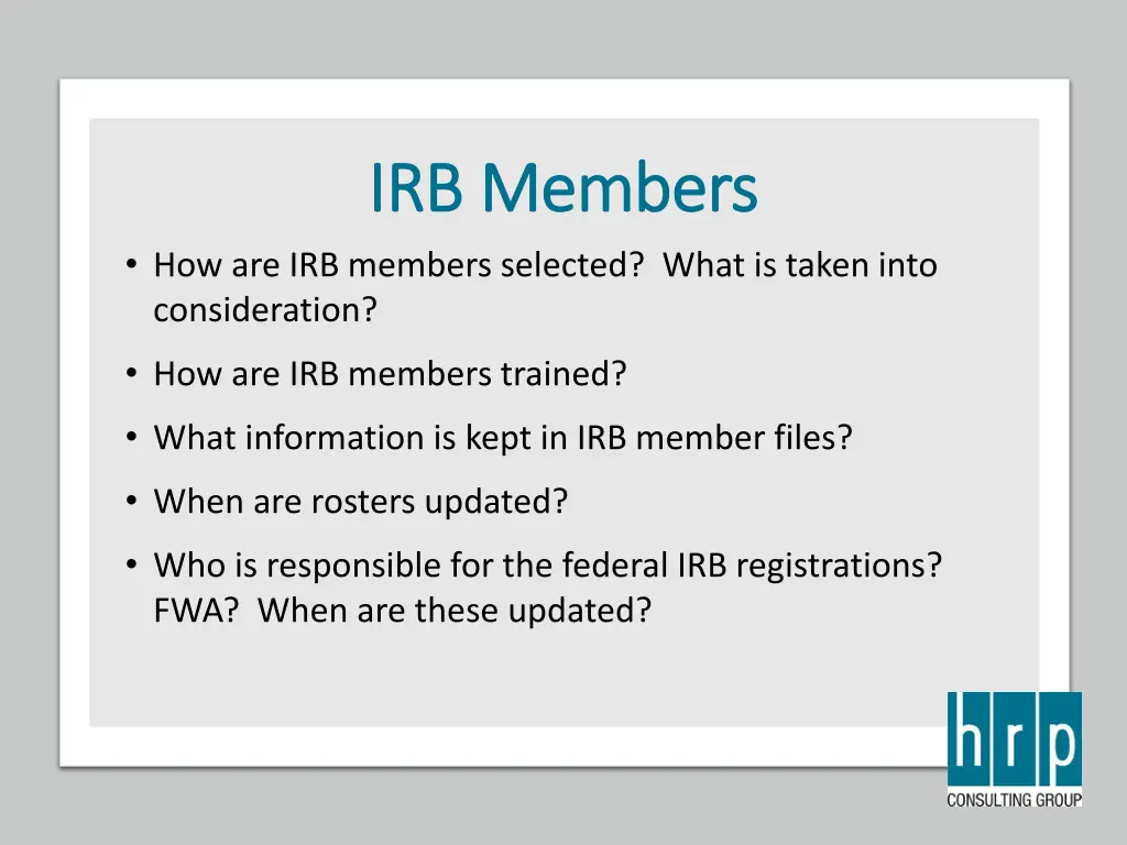 irb members irb members