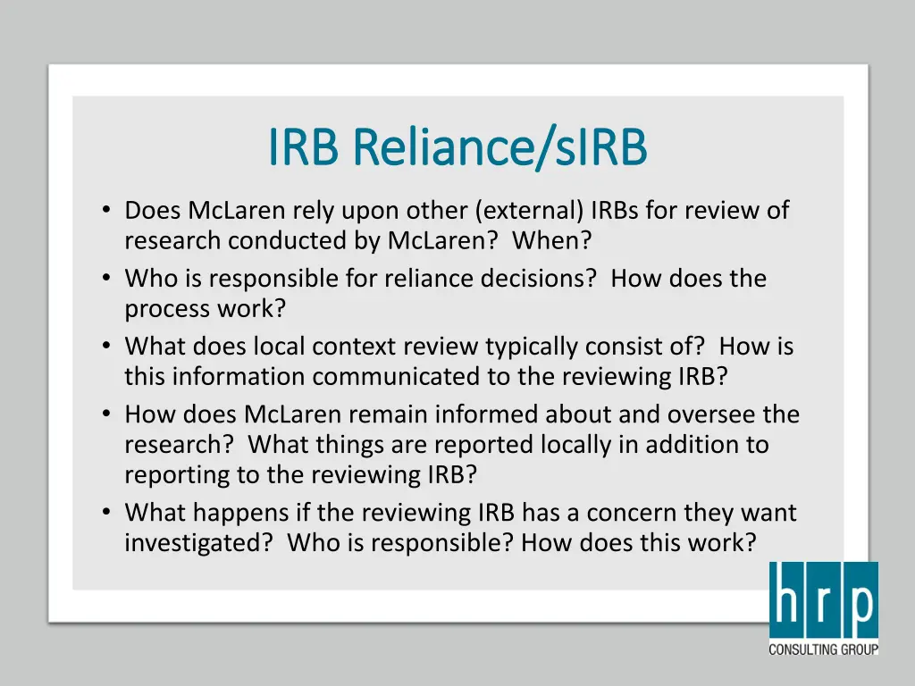 irb reliance sirb irb reliance sirb