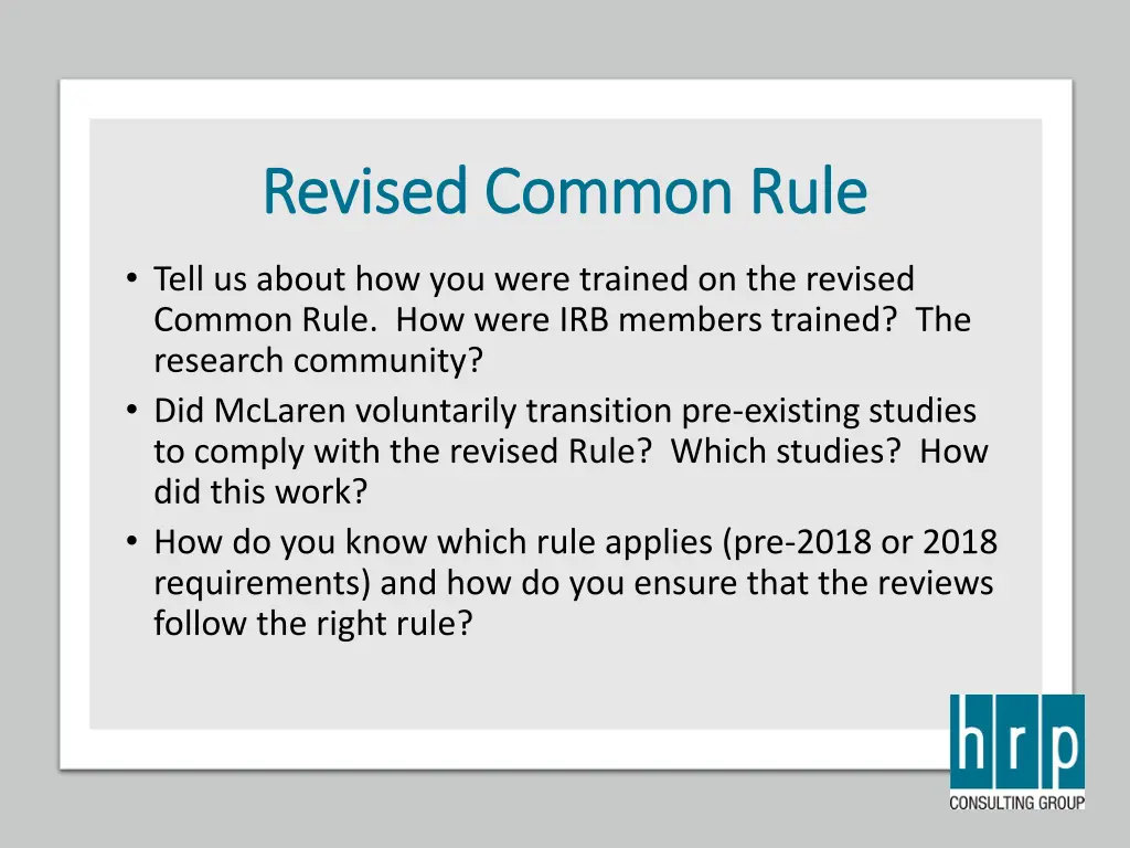 revised common rule revised common rule