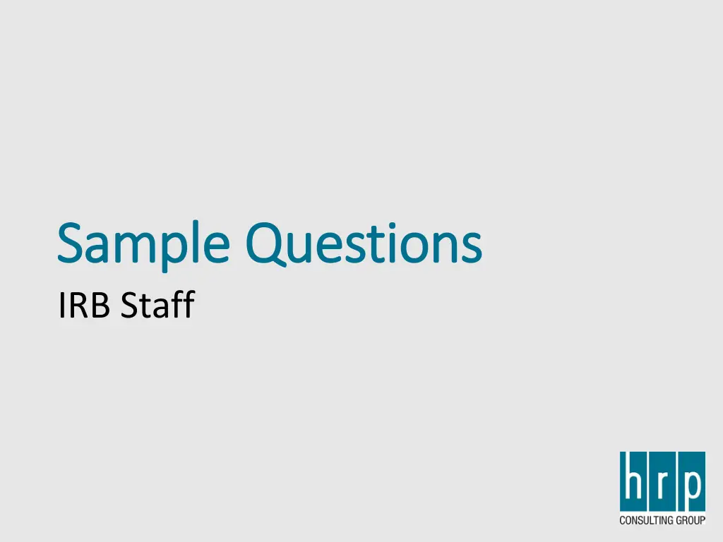 sample questions sample questions irb staff