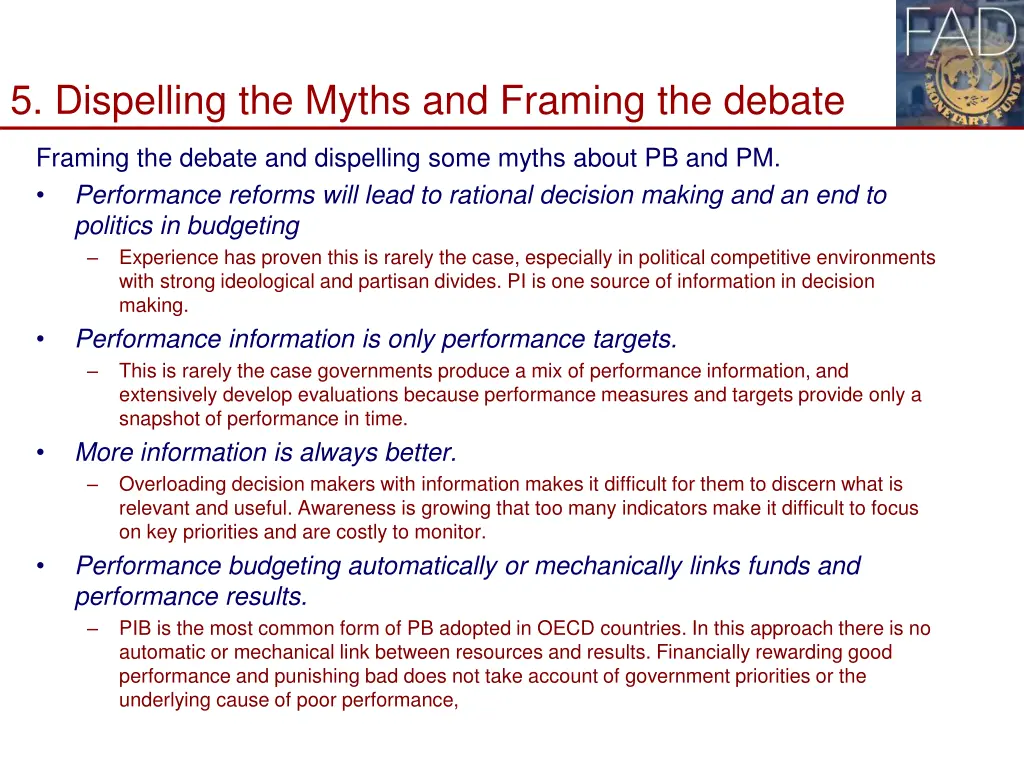 5 dispelling the myths and framing the debate