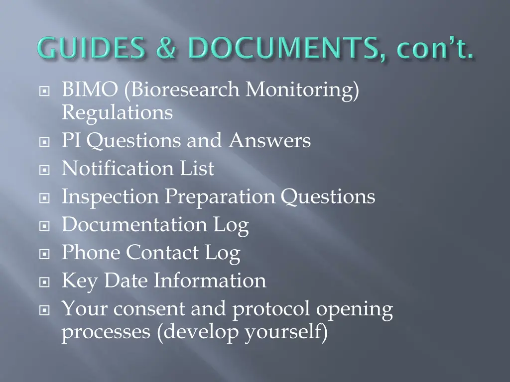 bimo bioresearch monitoring regulations