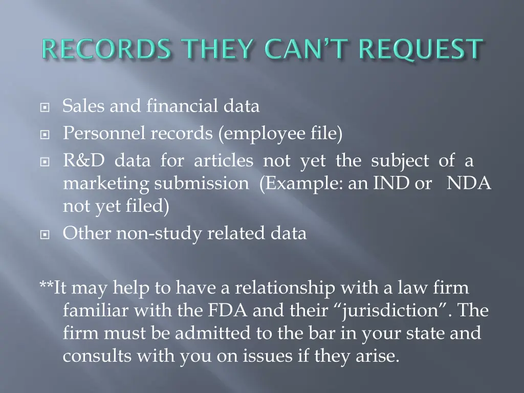 sales and financial data personnel records