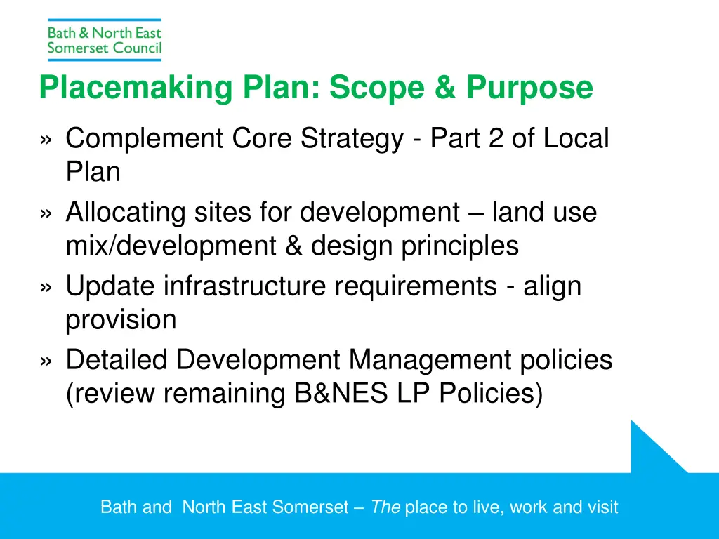 placemaking plan scope purpose