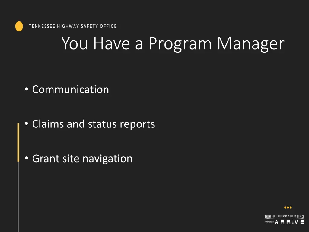 you have a program manager