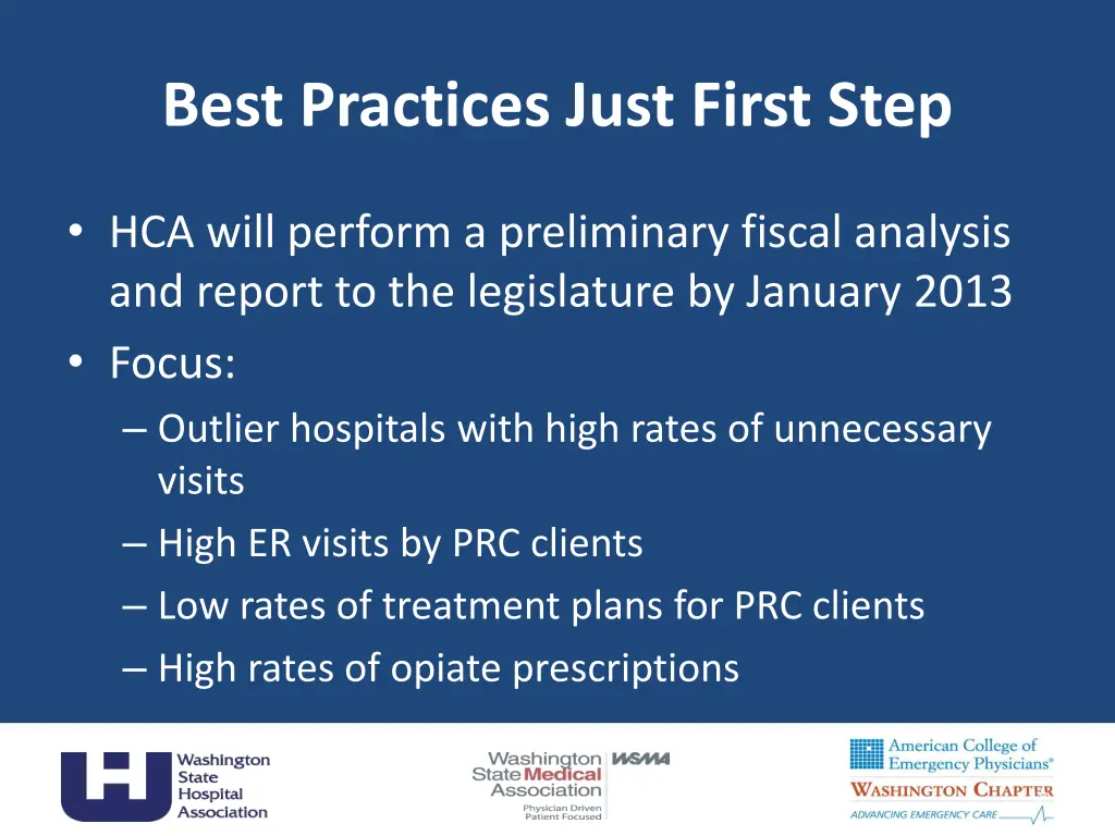 best practices just first step