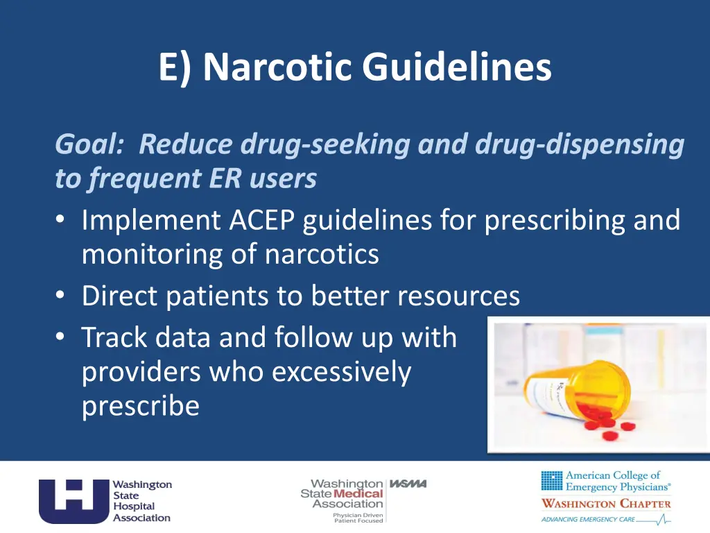 e narcotic guidelines