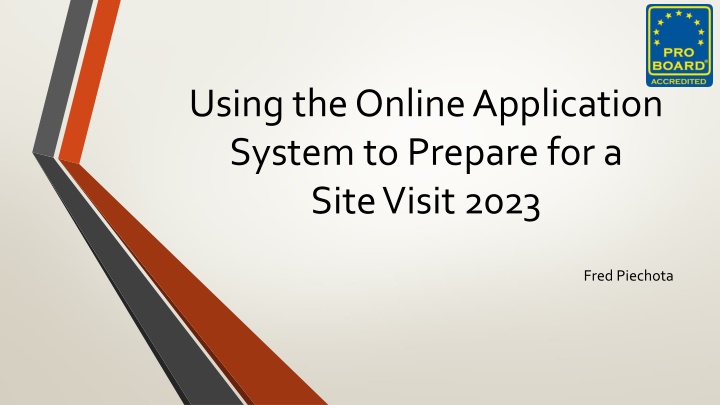 using the online application system to prepare