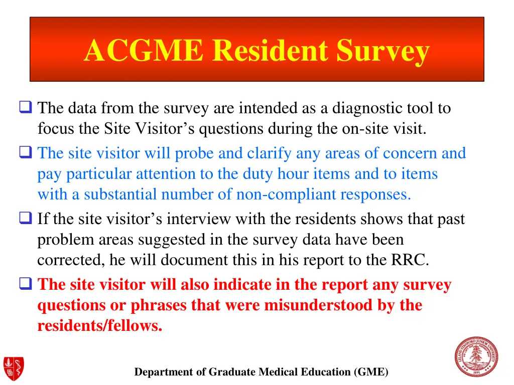 acgme resident survey