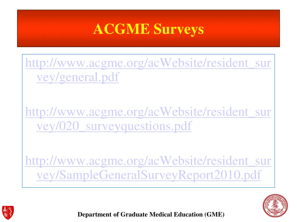 acgme surveys