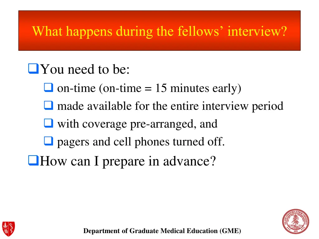 what happens during the fellows interview 2