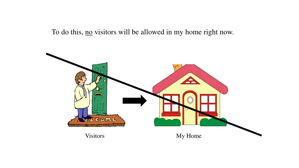 to do this no visitors will be allowed in my home