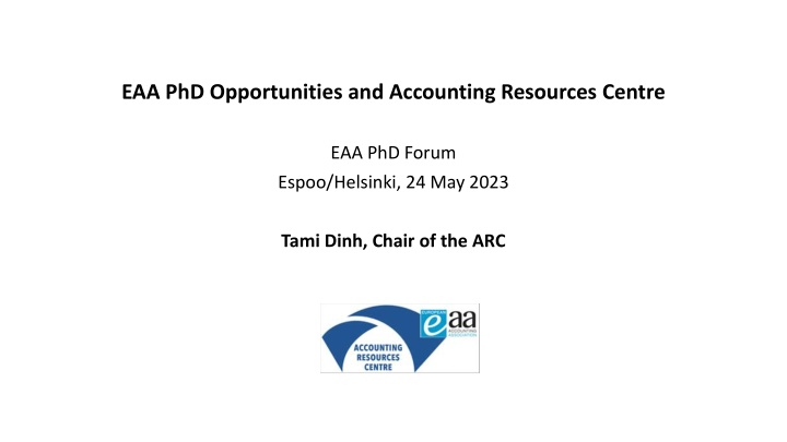 eaa phd opportunities and accounting resources