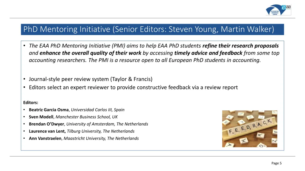 phd mentoring initiative senior editors steven