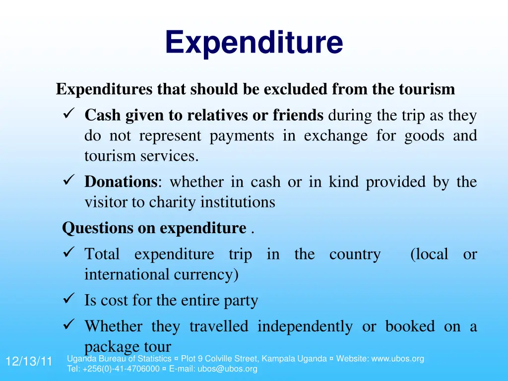 expenditure