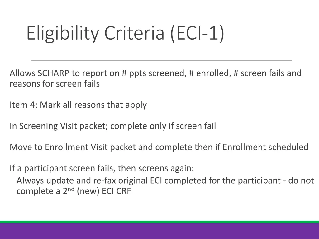 eligibility criteria eci 1